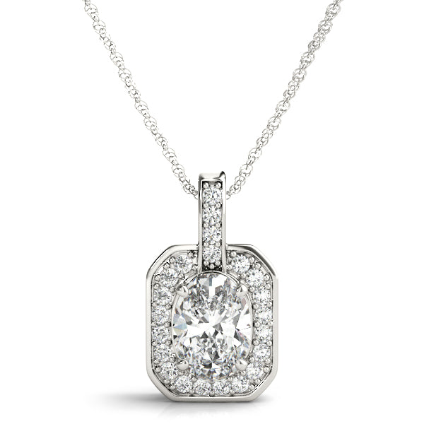 Oval Gemstone Pendant · 0.17 ct tw