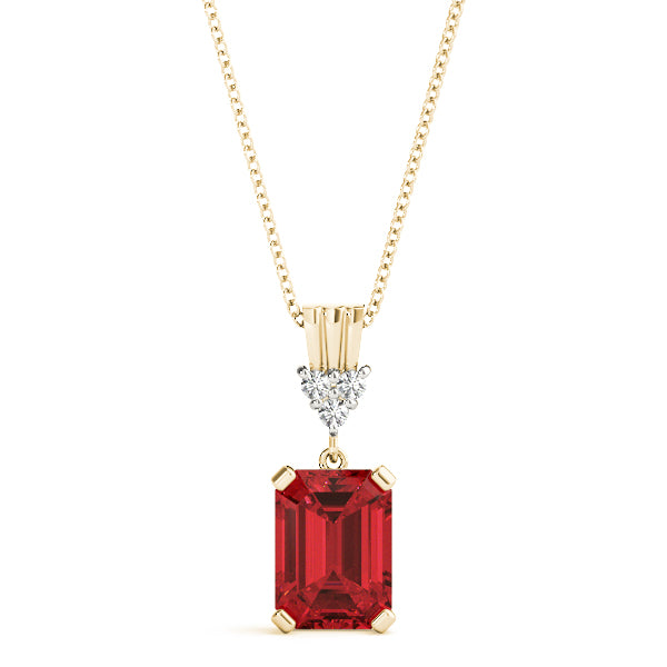 Emerald Gemstone Pendant · 0.06 ct tw