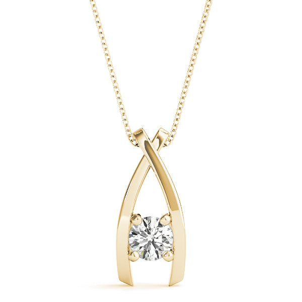 Round Diamond Solitaire Pendant · 0.33 ct tw