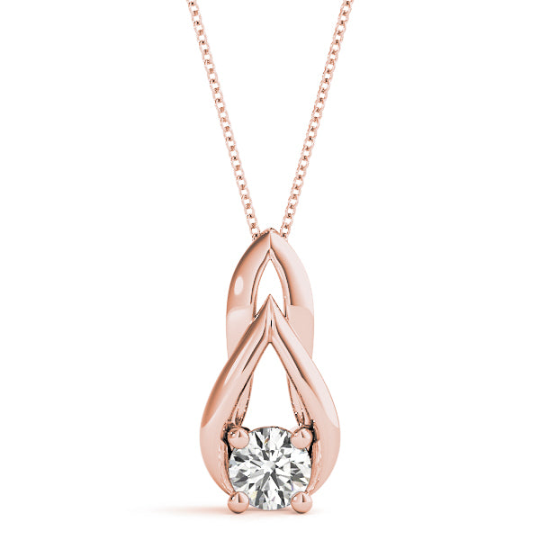 Round Diamond Solitaire Pendant · 0.37 ct tw