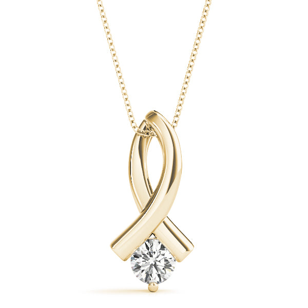 Round Diamond Solitaire Pendant · 0.40 ct tw