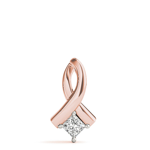 Square Diamond Solitaire Pendant · 0.32 ct tw