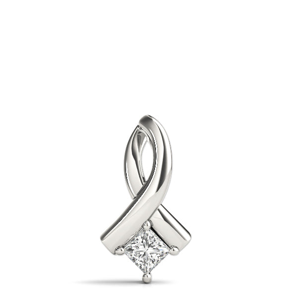 Square Diamond Solitaire Pendant · 0.22 ct tw