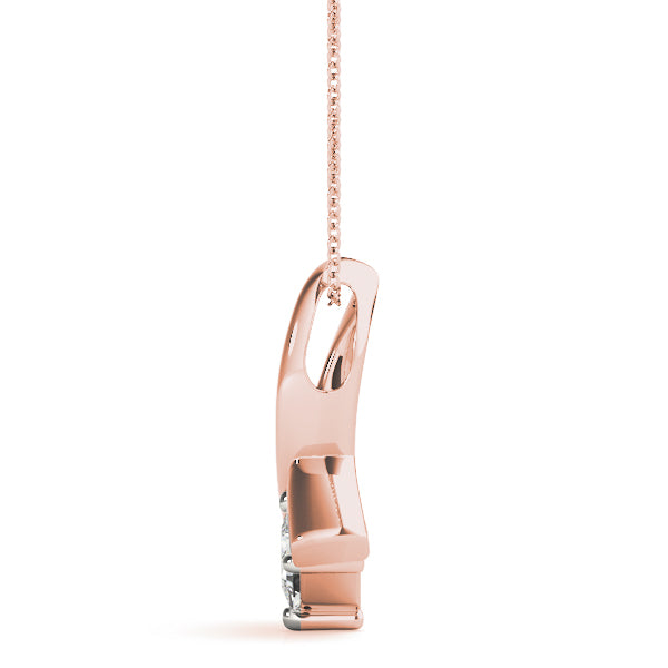 Square Diamond Solitaire Pendant · 0.41 ct tw