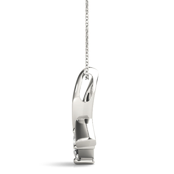 Square Diamond Solitaire Pendant · 0.22 ct tw