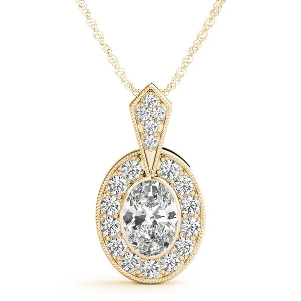 Oval Gemstone Pendant · 0.12 ct tw