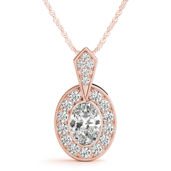 Oval Gemstone Pendant · 0.30 ct tw