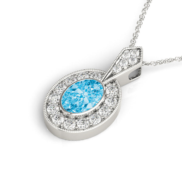 Oval Gemstone Pendant · 0.34 ct tw