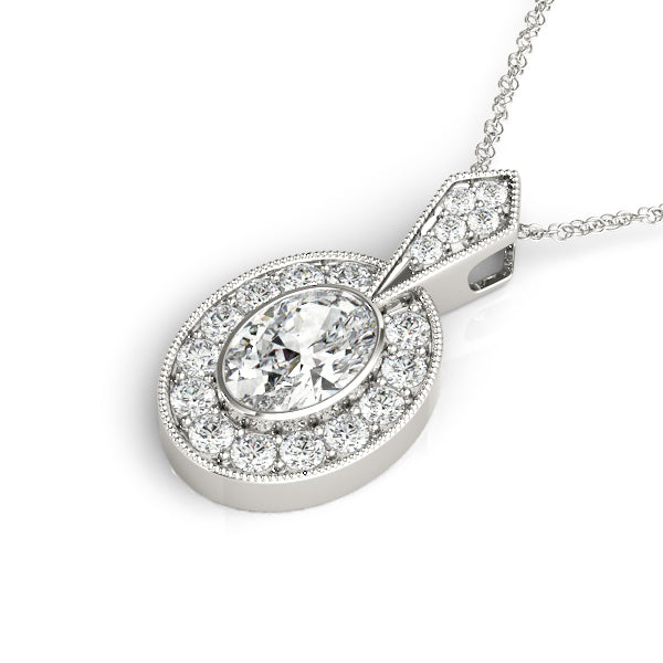 Oval Gemstone Pendant · 0.30 ct tw