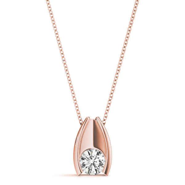 Round Diamond Solitaire Pendant · 0.40 ct tw