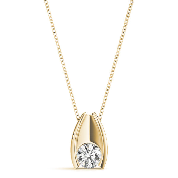 Round Diamond Solitaire Pendant · 0.40 ct tw