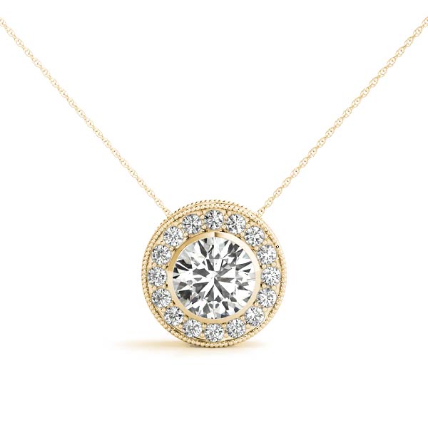 Round Halo Diamond Pendant · 0.44 ct tw