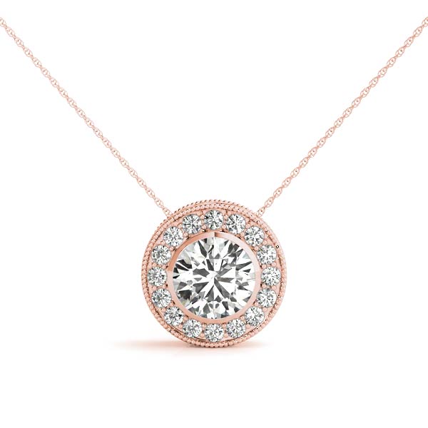 Round Halo Diamond Pendant · 3.57 ct tw