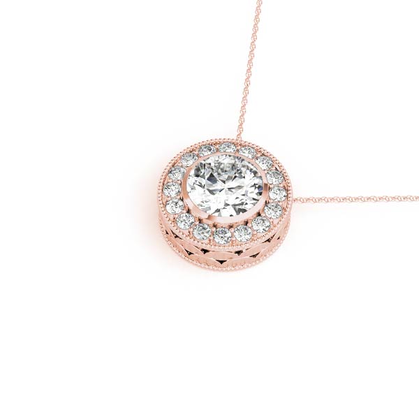 Round Halo Diamond Pendant · 1.16 ct tw