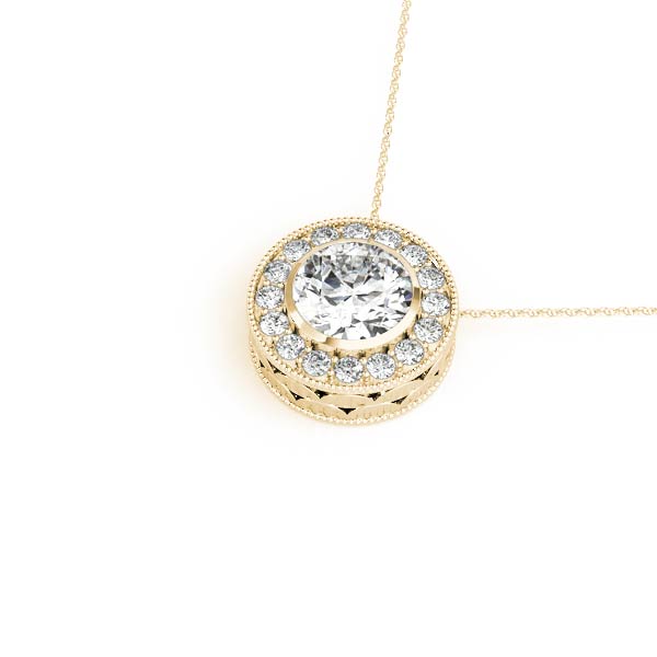 Round Halo Diamond Pendant · 1.52 ct tw