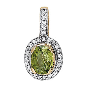 Oval Gemstone Pendant · 0.26 ct tw