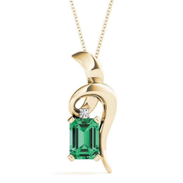 Emerald Gemstone Pendant · 0.01 ct tw