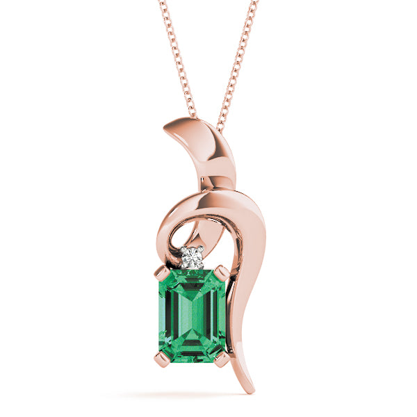 Emerald Gemstone Pendant · 0.01 ct tw