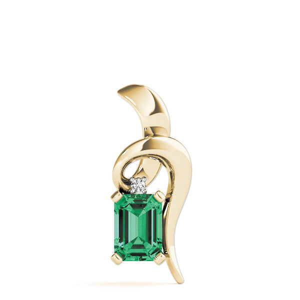 Emerald Gemstone Pendant · 0.01 ct tw