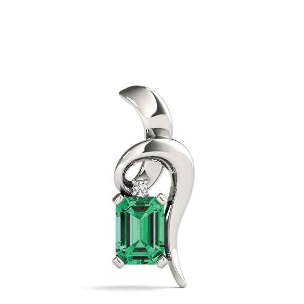 Emerald Gemstone Pendant · 0.01 ct tw