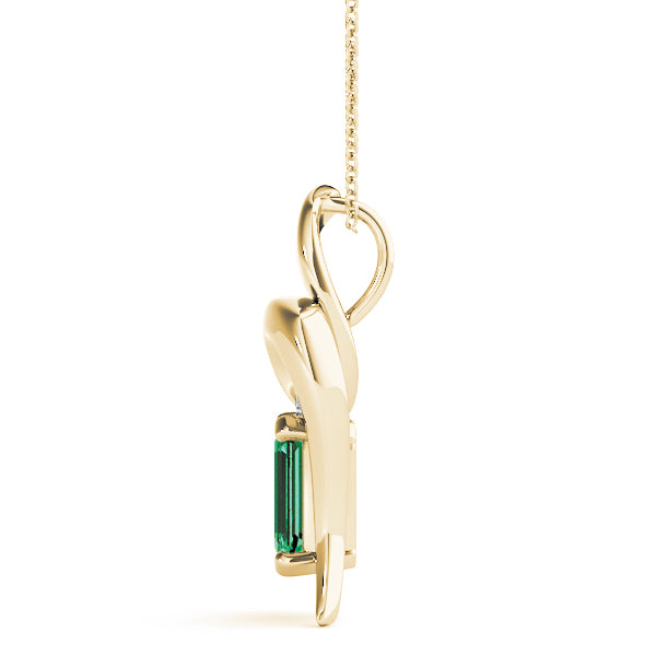 Emerald Gemstone Pendant · 0.01 ct tw