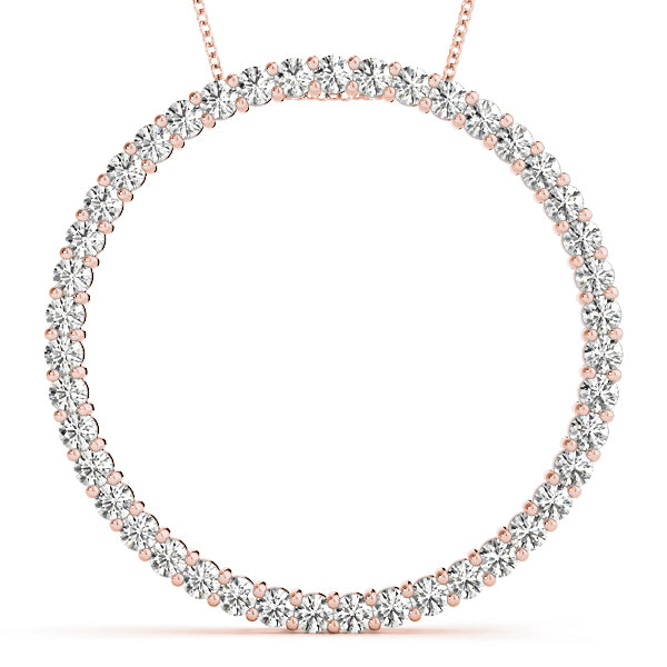 Circle Diamond Pendant · 0.99 ct tw