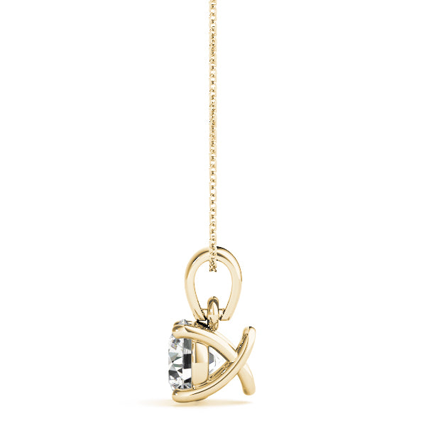 Round Diamond Solitaire Pendant · 0.50 ct tw