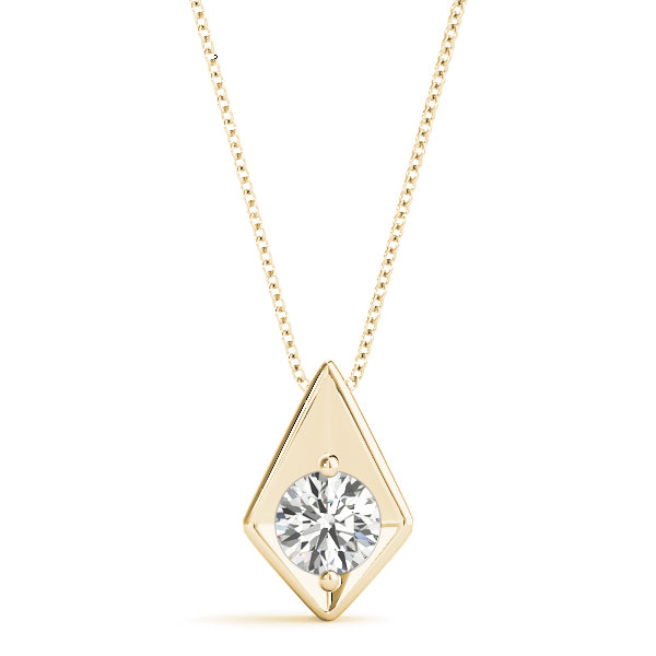Round Diamond Solitaire Pendant · 0.50 ct tw