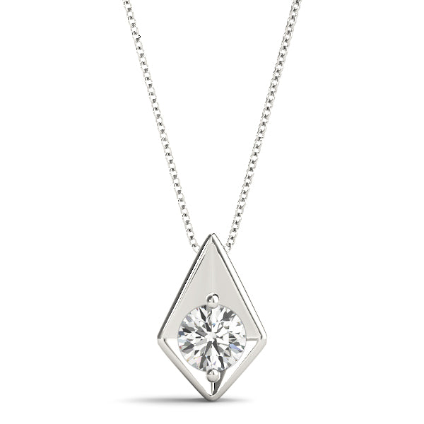 Round Diamond Solitaire Pendant · 0.50 ct tw