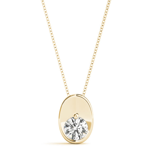 Round Diamond Solitaire Pendant · 0.50 ct tw