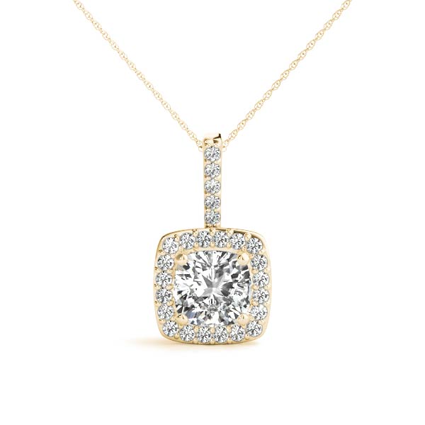 Cushion Halo Diamond Pendant · 0.25 ct tw
