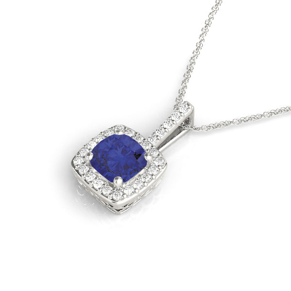 Cushion Halo Diamond Pendant · 0.25 ct tw