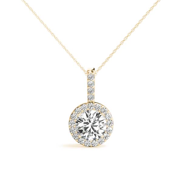 Round Halo Diamond Pendant · 0.81 ct tw