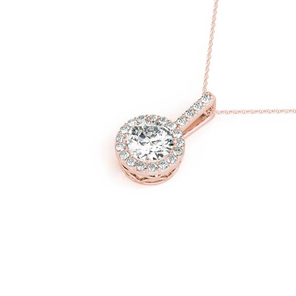 Round Halo Diamond Pendant · 0.36 ct tw