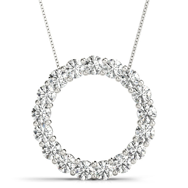 Circle Diamond Pendant · 3.96 ct tw