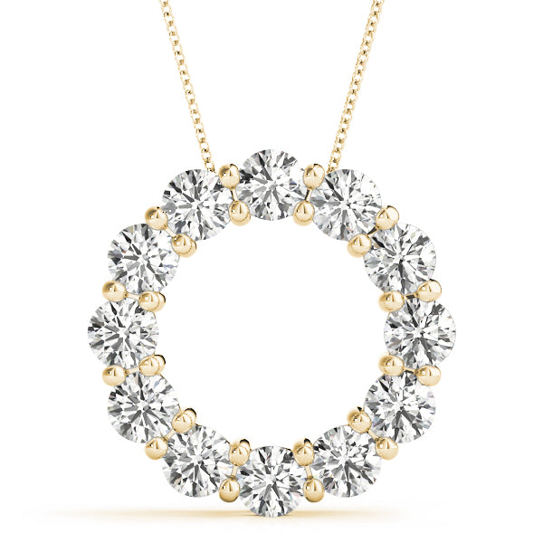 Circle Diamond Pendant · 3.00 ct tw