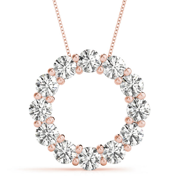 Circle Diamond Pendant · 3.00 ct tw