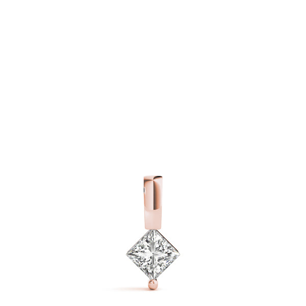 Square Diamond Solitaire Pendant · 0.41 ct tw