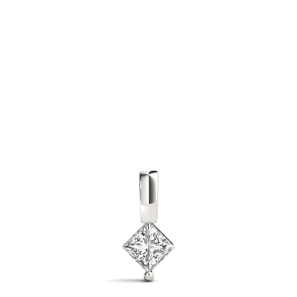 Square Diamond Solitaire Pendant · 0.05 ct tw