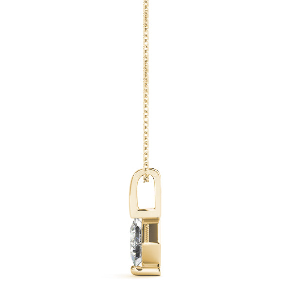 Square Diamond Solitaire Pendant · 0.05 ct tw