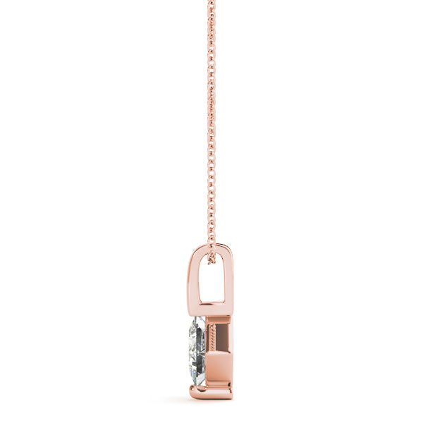 Square Diamond Solitaire Pendant · 0.16 ct tw