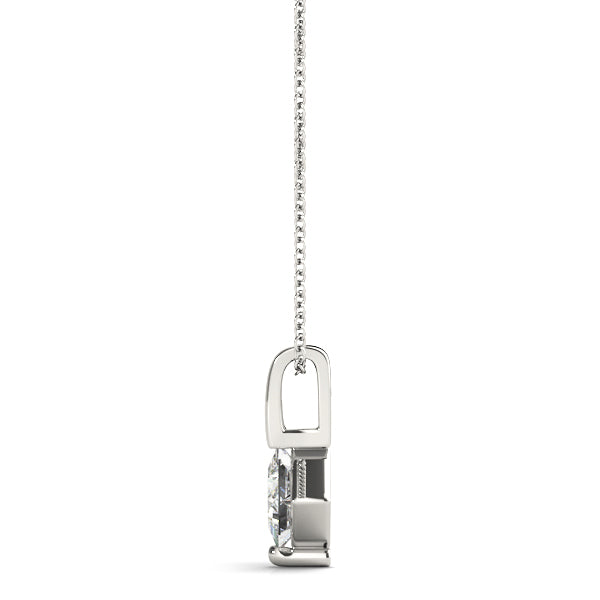 Square Diamond Solitaire Pendant · 0.05 ct tw