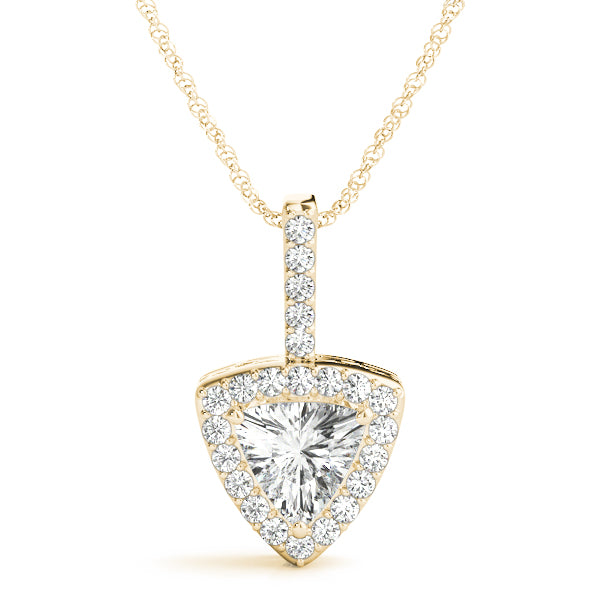 Trillion Halo Diamond Pendant · 0.15 ct tw