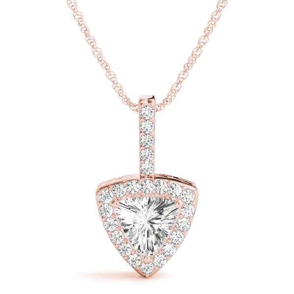 Trillion Halo Diamond Pendant · 0.15 ct tw