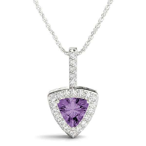 Trillion Halo Diamond Pendant · 0.15 ct tw