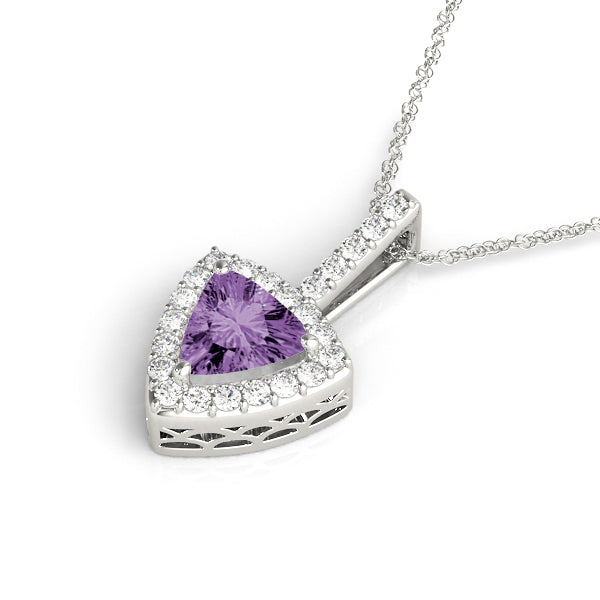 Trillion Halo Diamond Pendant · 0.15 ct tw