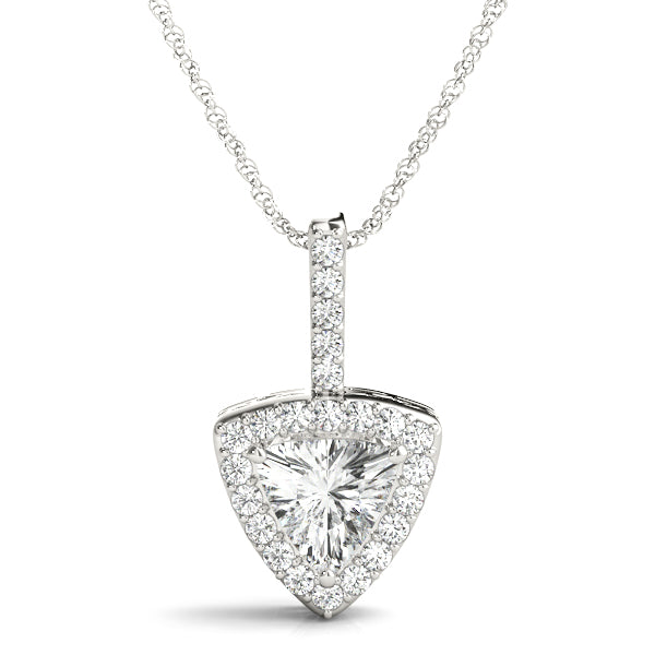Trillion Halo Diamond Pendant · 0.15 ct tw