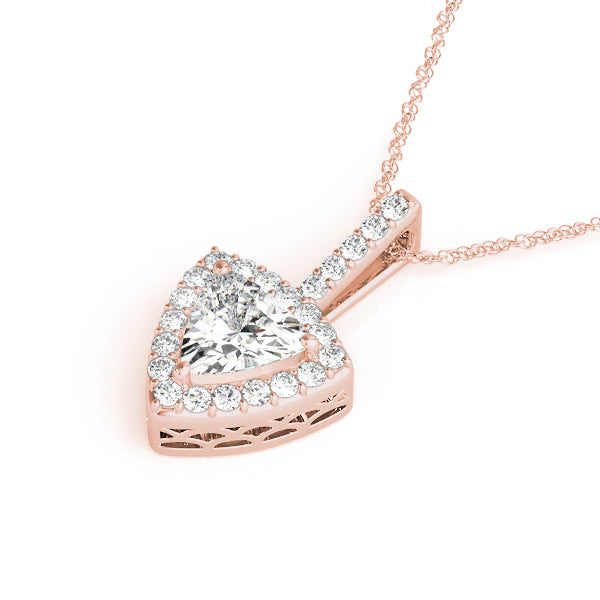 Trillion Halo Diamond Pendant · 0.17 ct tw