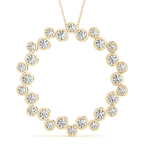 Circle Diamond Pendant · 0.98 ct tw