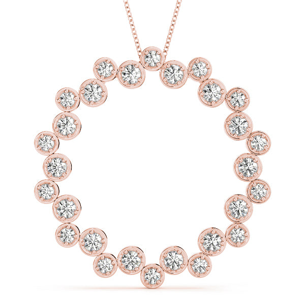 Circle Diamond Pendant · 0.98 ct tw